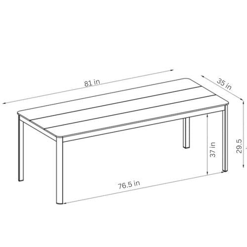 WAS $2599 NOW $1299BRAND NEW 7 Pieces Rectangular Dining Pieces With Grey Chairs, Ideal Furniture Set For Outdoo & Patio