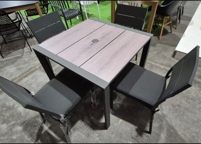 WAS $1199 NOW $599 BRAND NEW 5 Pieces Dining Set Table And Chairs, Die-Cast Aluminum, Ideal Furniture Set For Outdoor And Patio