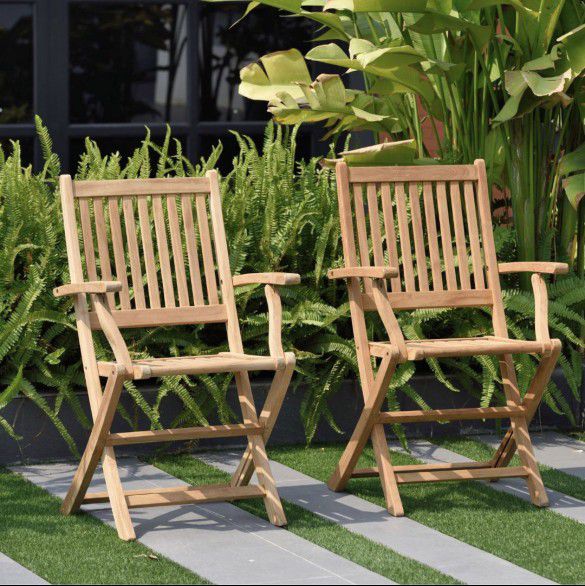 WAS $2499 NOW $1199. *BRAND NEW* OPEN BOX Rectangular Extended Patio 6 Piece 100% FSC Solid Teak Wood Dining Set