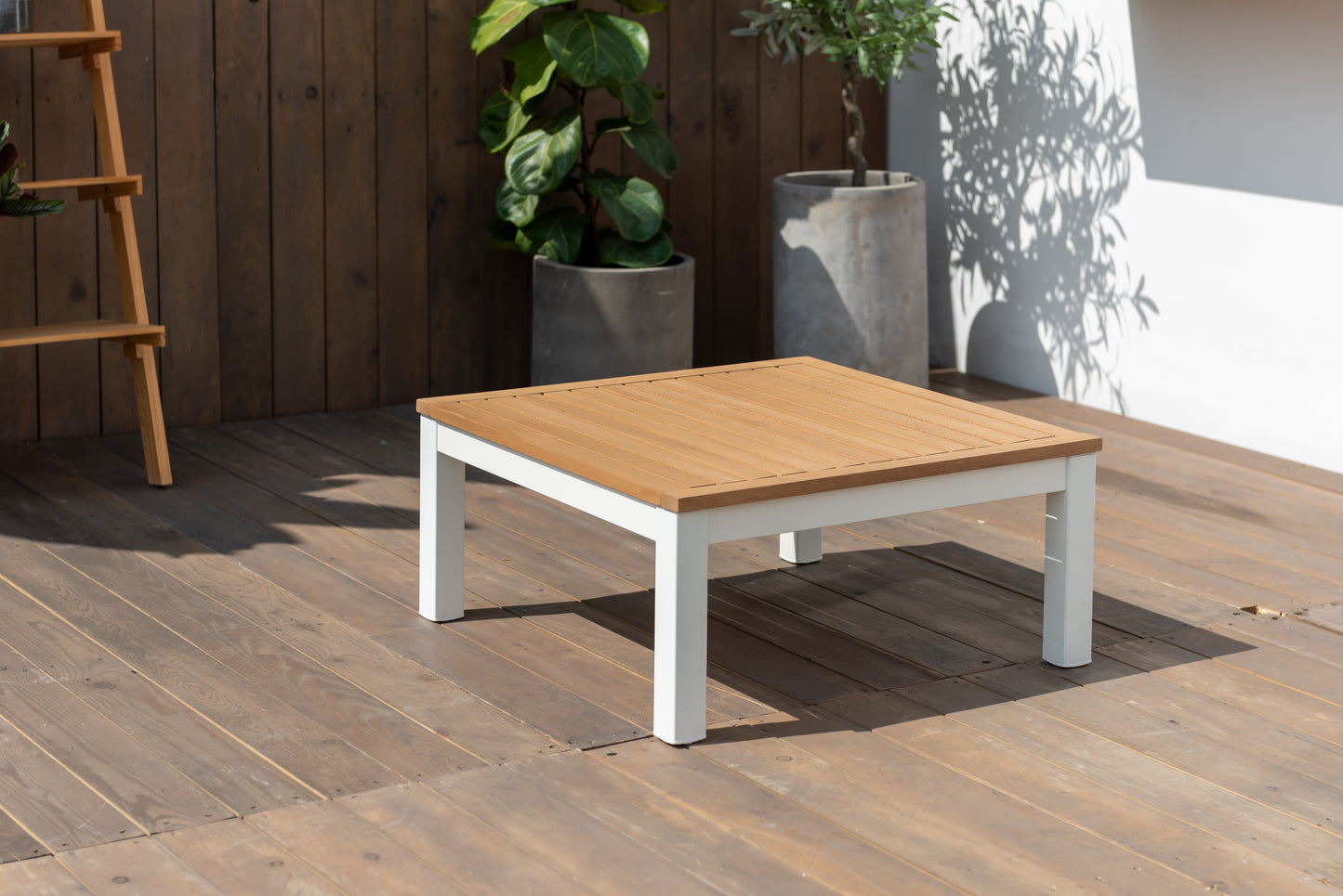 Kings Hydra Aluminum & 100% FSC Certified Solid Wood square sofa table
