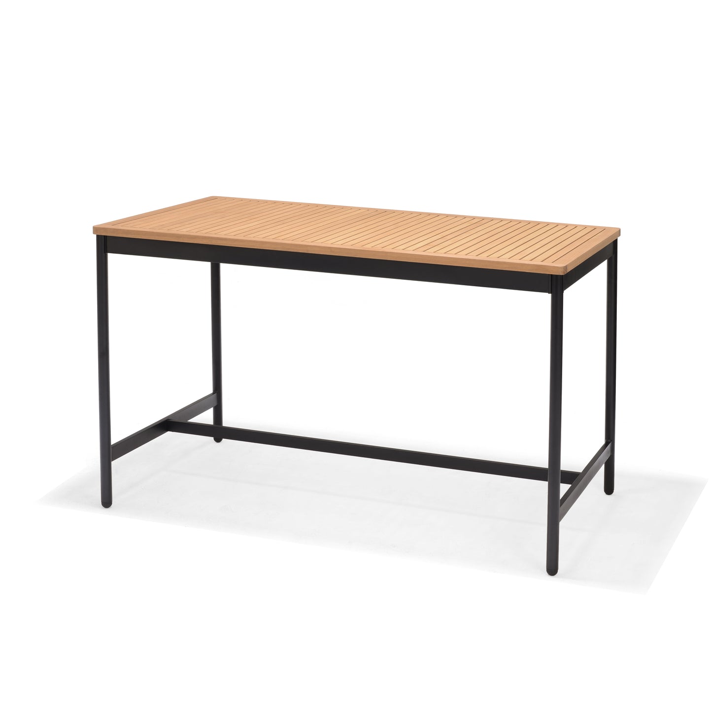 Bendigo Rectangular Aluminum Black Bar Table