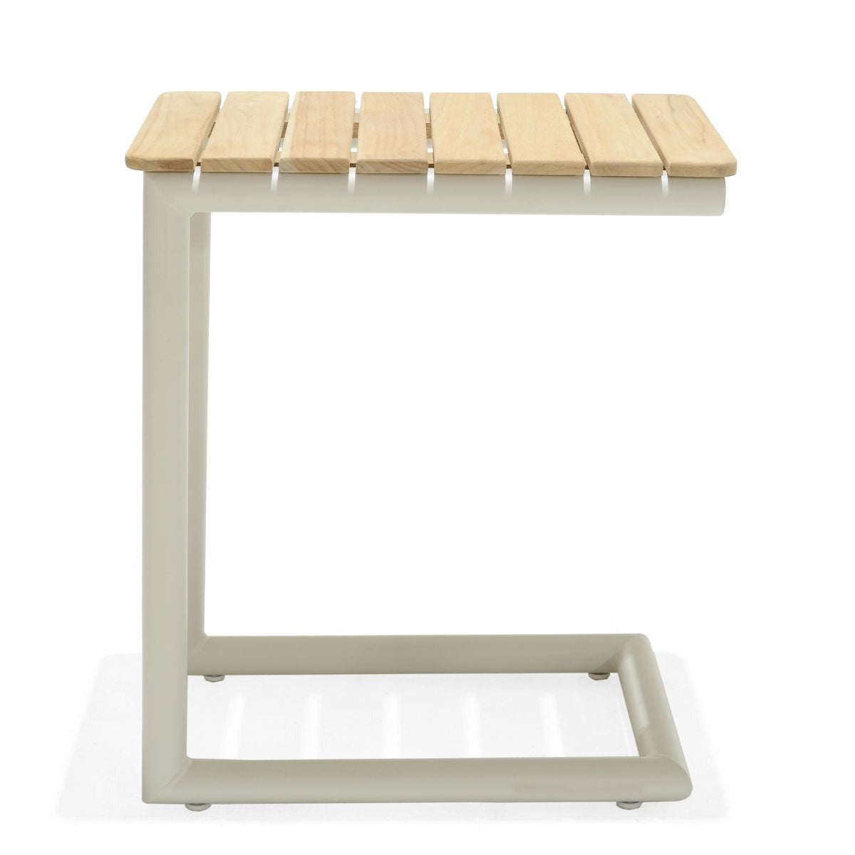 Portals Aluminum C-Shape side White table