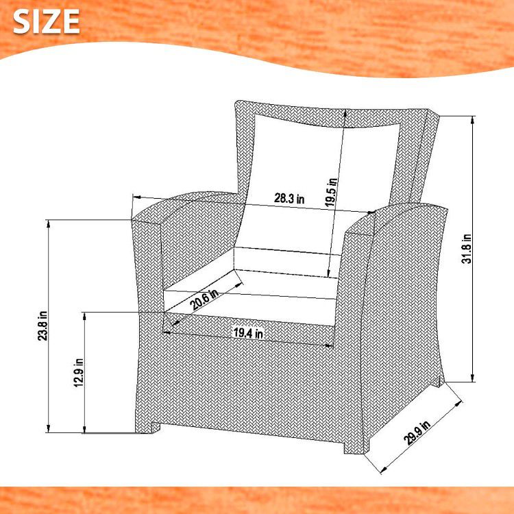 WAS $299 NOW $149 BRAND NEW Person Sofa Chair Black Synthetic Wicker Patio | Ideal Furniture For Outdoor Ideal Furniture For Outdoor