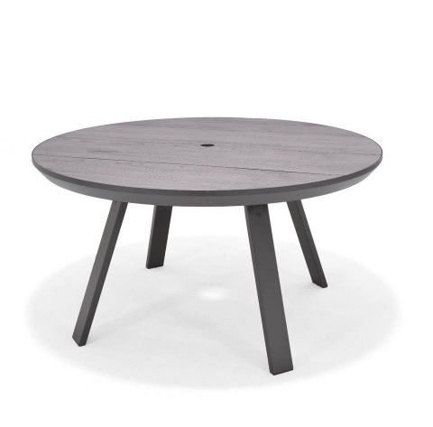 WAS $2510 NOW $1255 BRAND NEW 7 Piece Outdoor Round Dining Set With Grey Chairs, Aluminum Patio Table and Chairs