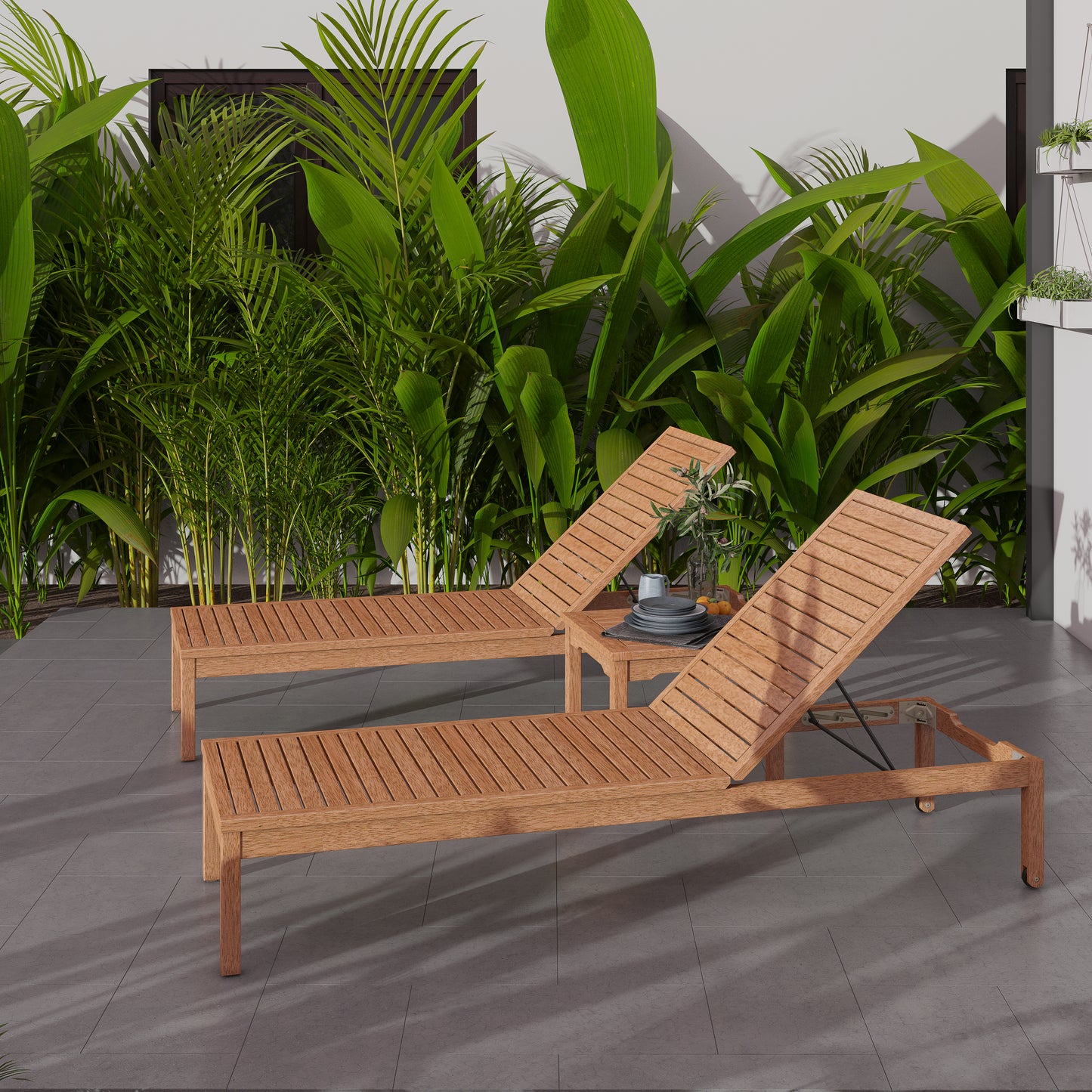 WAS $299 NOW $179 *BRAND NEW* Lounger 100% FSC Certified Hardwood With Cushion