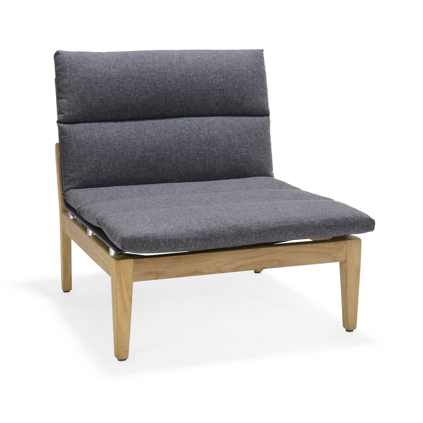 Arno Aluminum & Teak 100% FSC Certified Solid Wood White Side Sofa