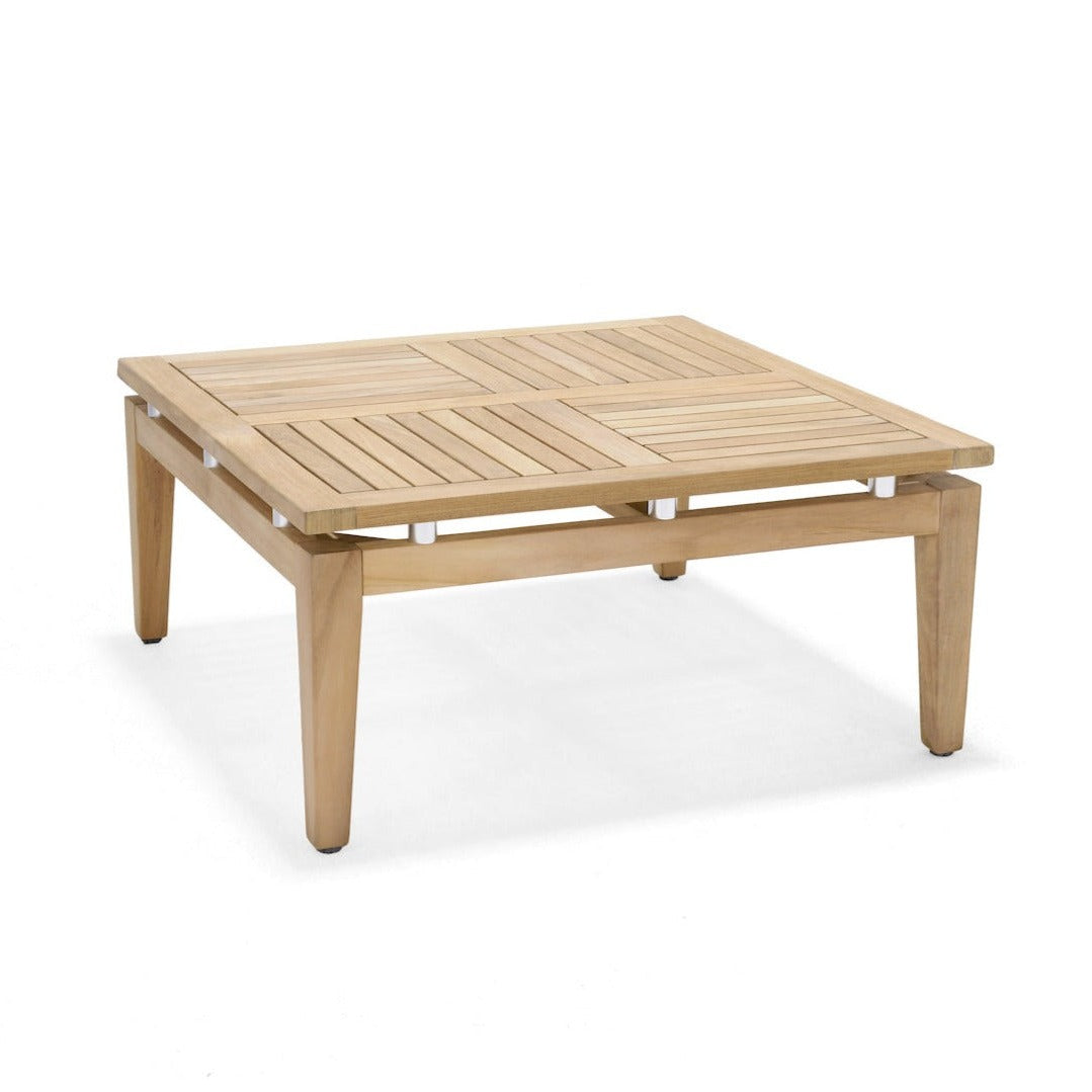 Arno Aluminum & Teak 100% FSC Certified Solid Wood square sofa table