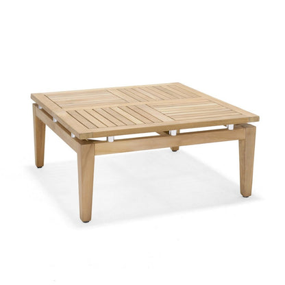 Arno Aluminum & Teak 100% FSC Certified Solid Wood square sofa table