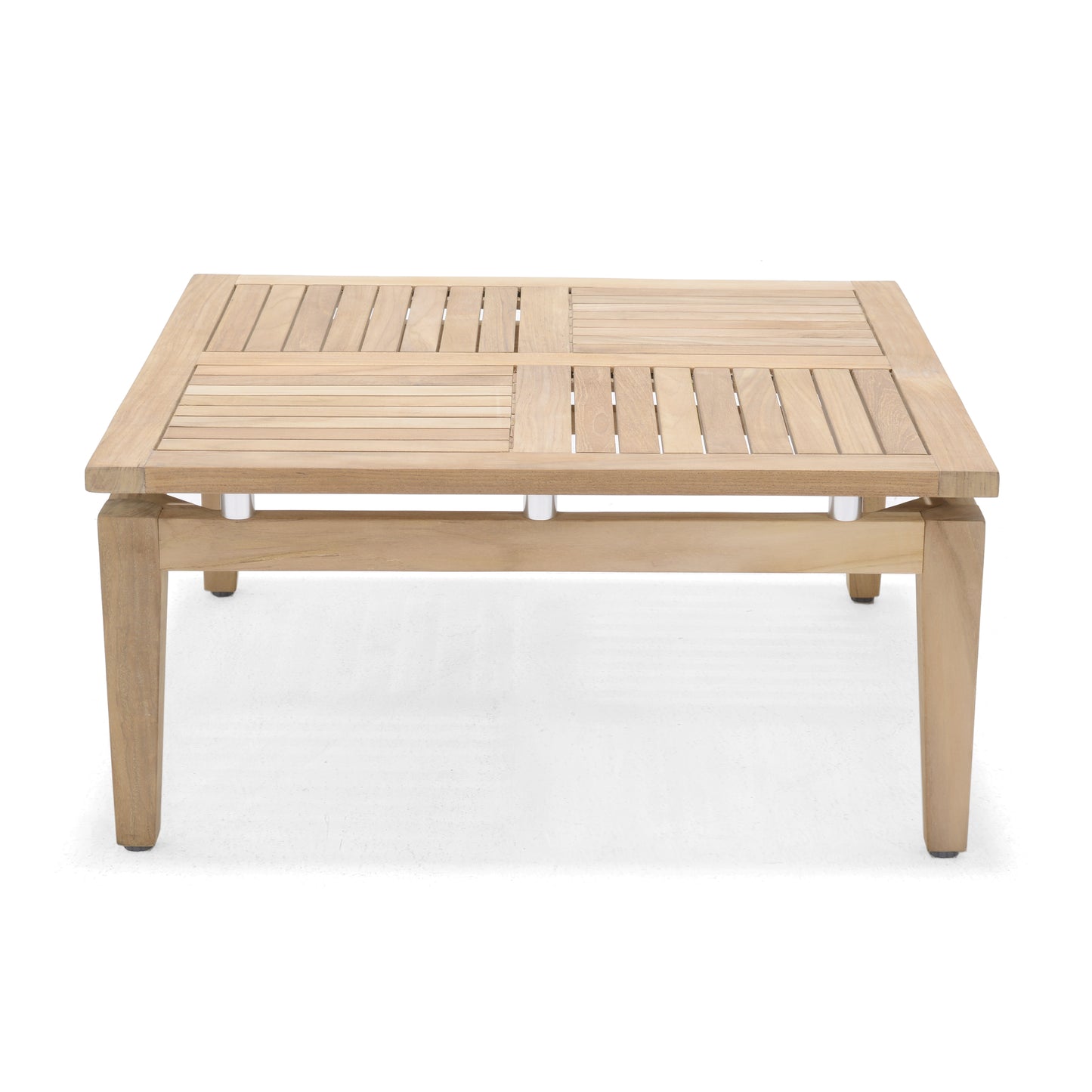 Arno Aluminum & Teak 100% FSC Certified Solid Wood square sofa table