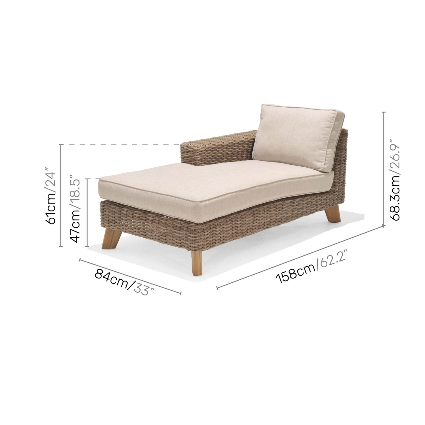 Bahamas Sun Lounger Right/Left