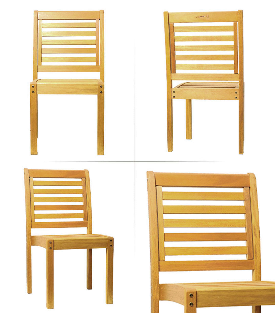 Milano 100% Teak Finish Solid Hardwood Side Chair
