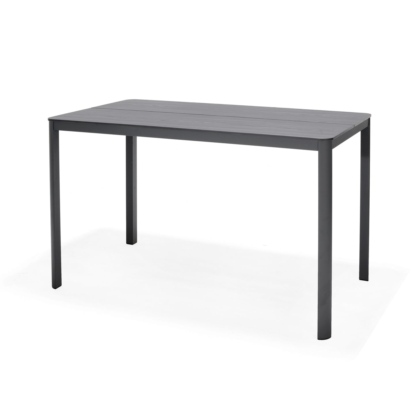 Conyuda Rectangular Aluminum Grey Bar Table