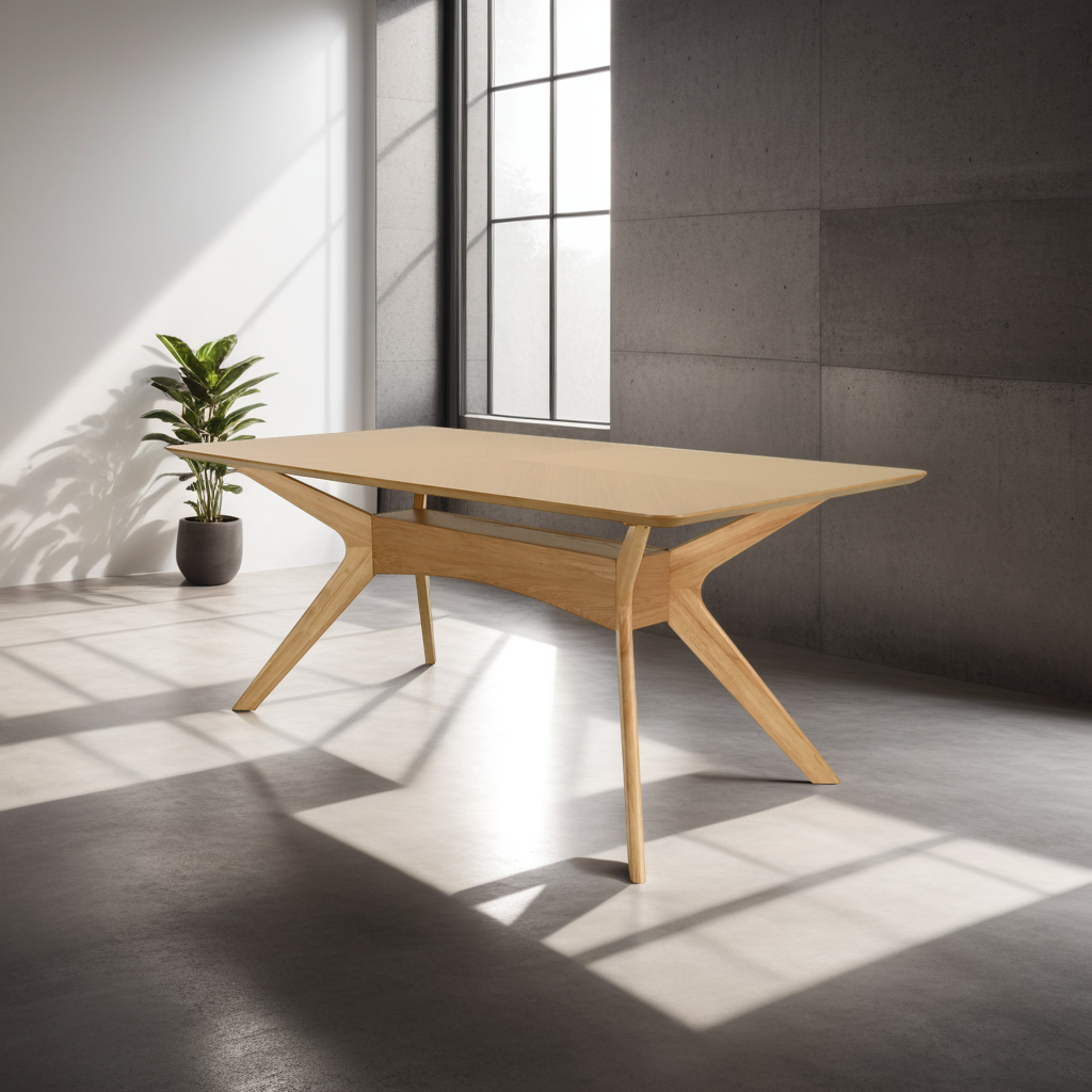 WAS $899 NOW $449 BRAND NEW Solid Rubber Light Wood Dining Table Ideal Furniture For Indoor