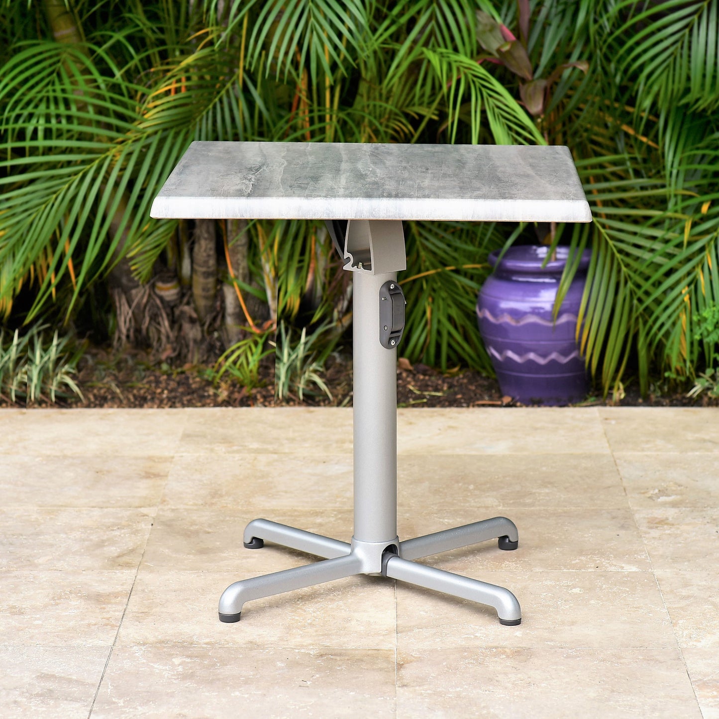 WAS $199 NEW $59 BRAND NEW Square Folding Table Made Of Die-cast Aluminum, Ideal Furniture For Outdoor & patio