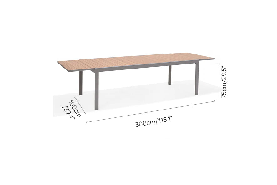 9 Piece Rectangular Extendable With Stackable Chairs Dining Set, Made of Die Cast Aluminum, Furniture Set For Outdoor And Patio