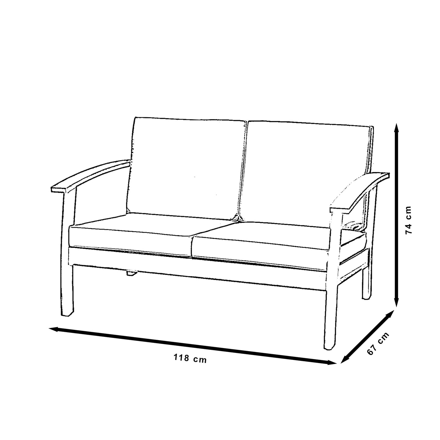 WAS $1199 NOW $699 *BRAND NEW* 4 Piece 100% FSC Certified Hardwood Seating set