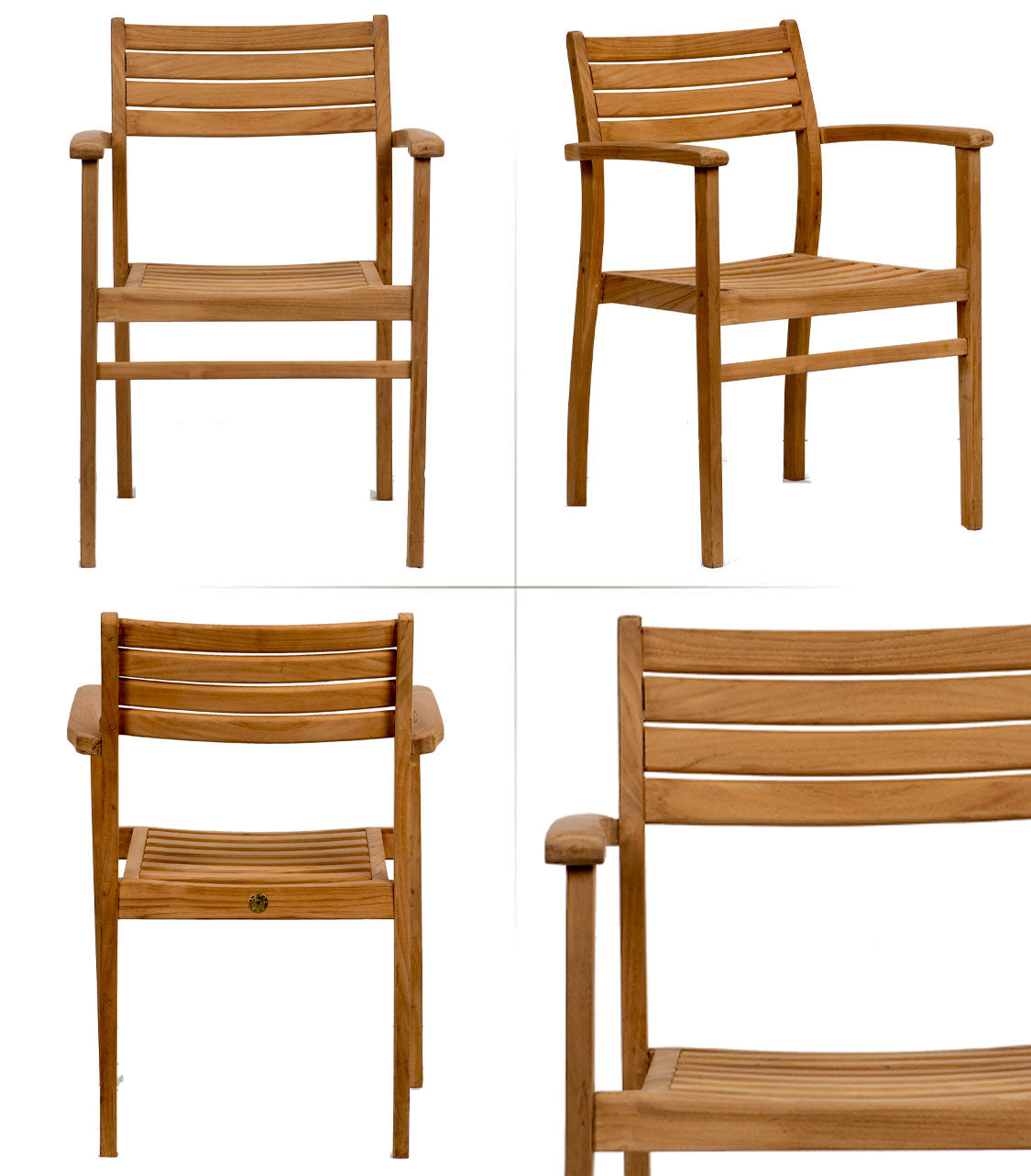 Ninia Teak Wood Stacking Armchair