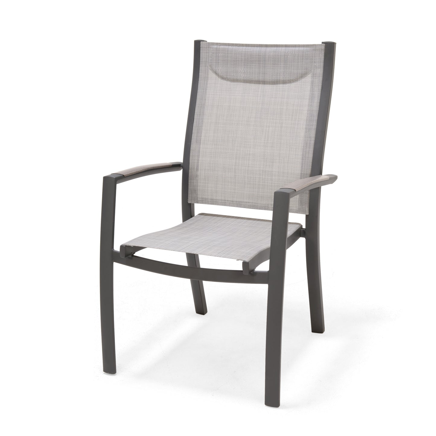 Panama Aluminum stacking Grey armchair