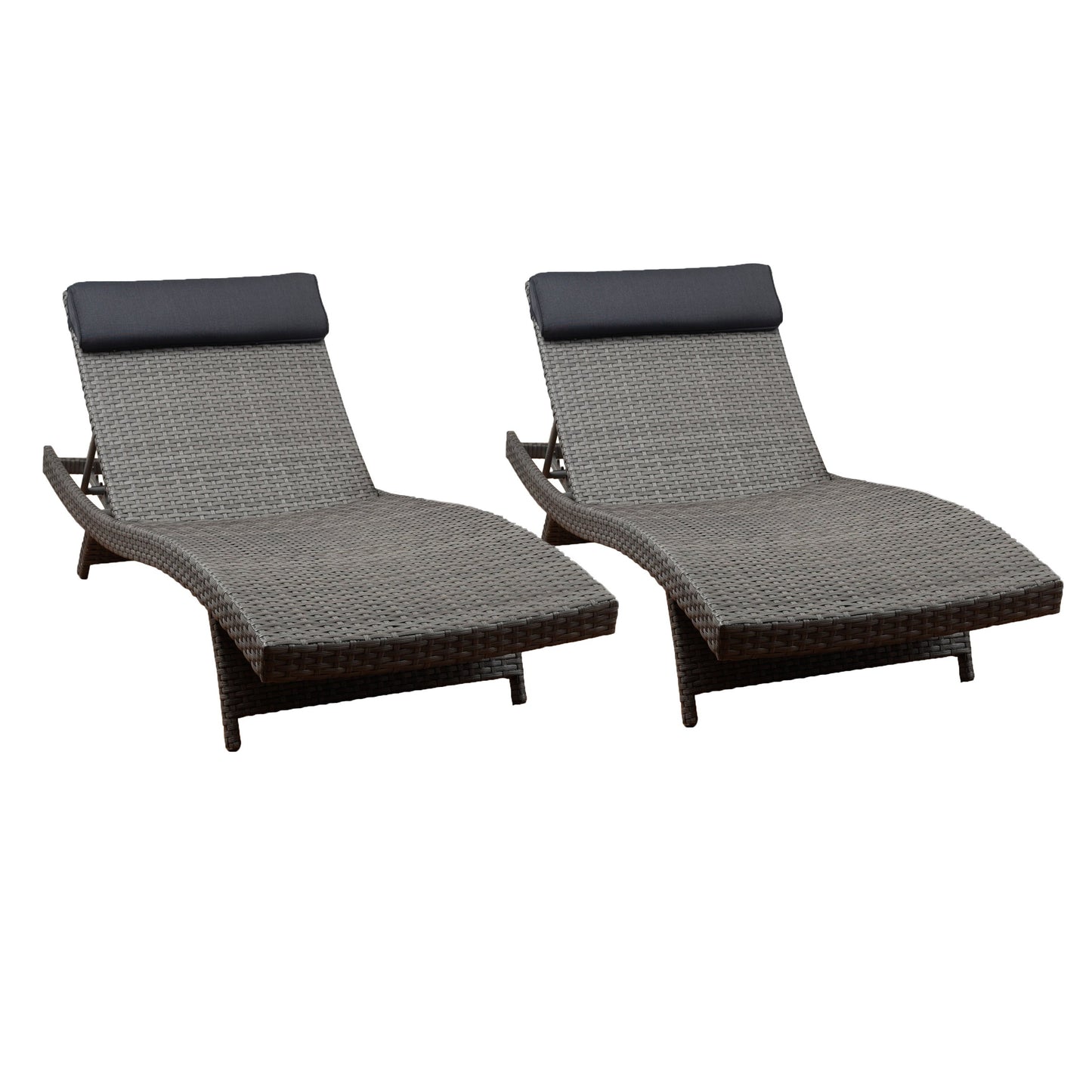 Florida Grey Wicker Lounger