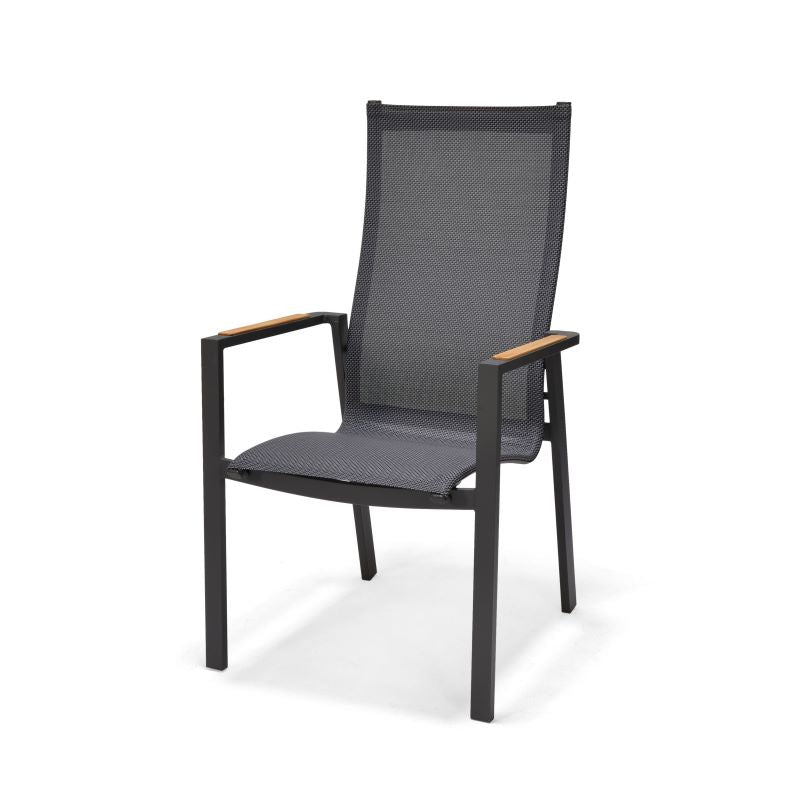 Palau High Back Carver Easy Chair Made of Aluminum & Weather Net