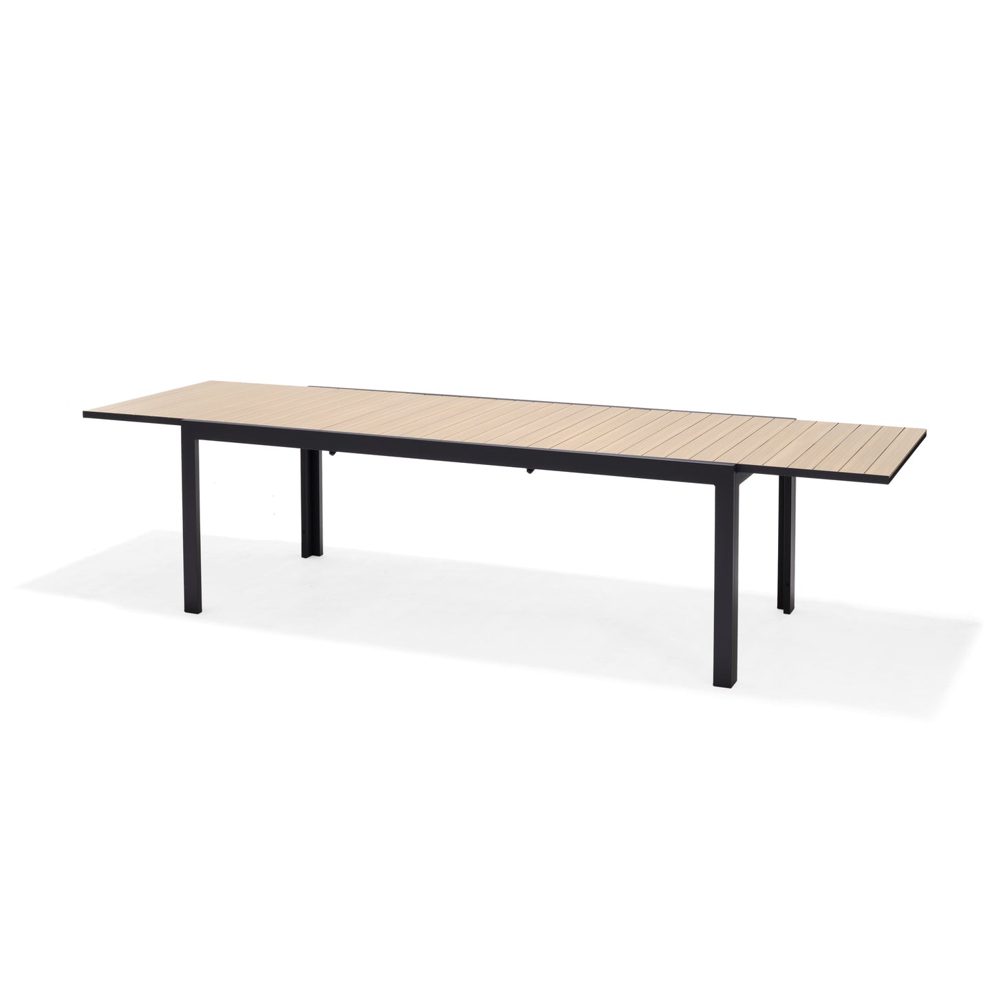 Riera Extendable Die-Cast Aluminum Rectangular Dark Table