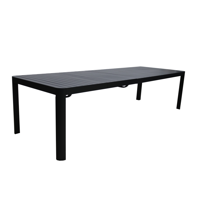 California Extendable Aluminum Rectangular Grey Dining Table