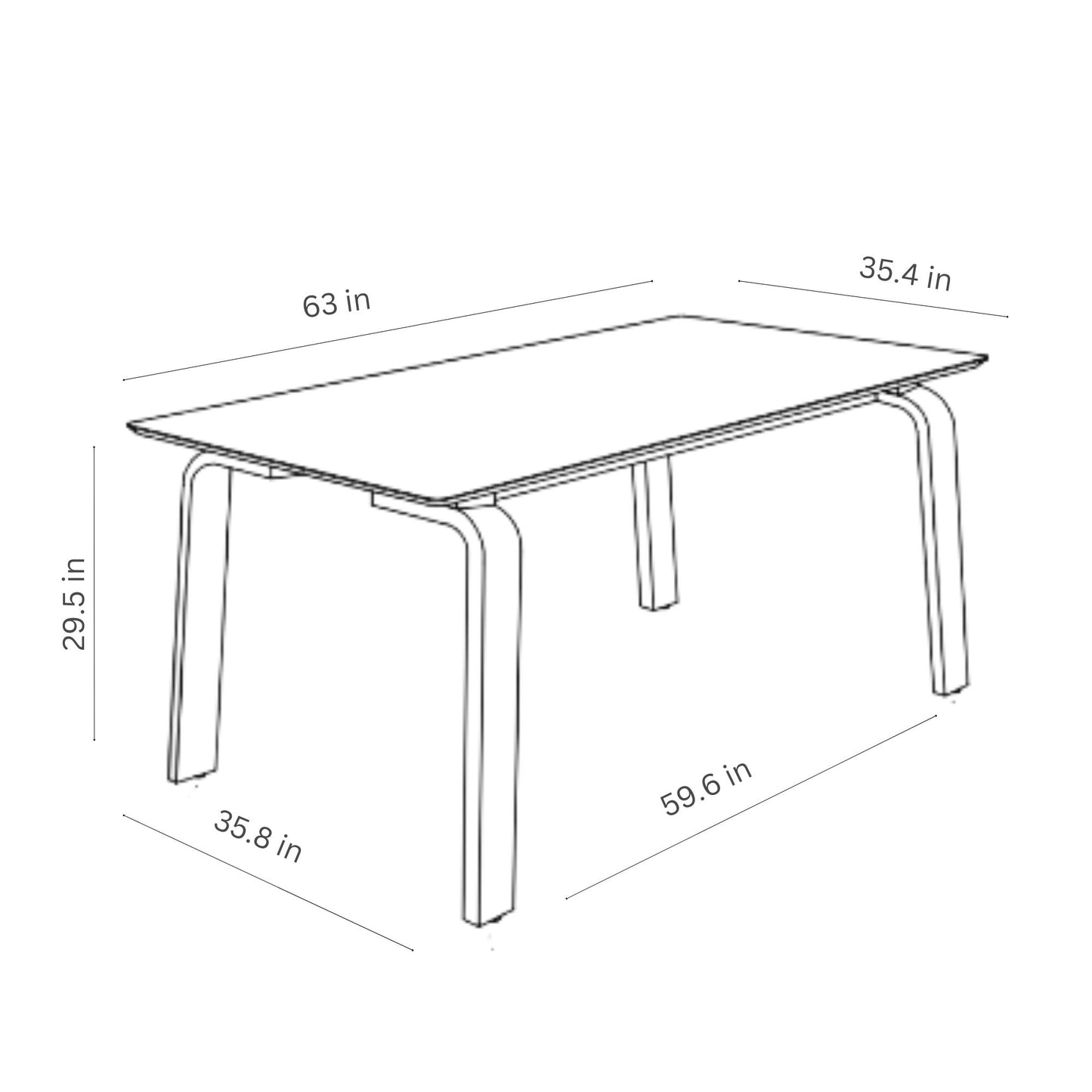 Gin Indoor Dining Table Walnut