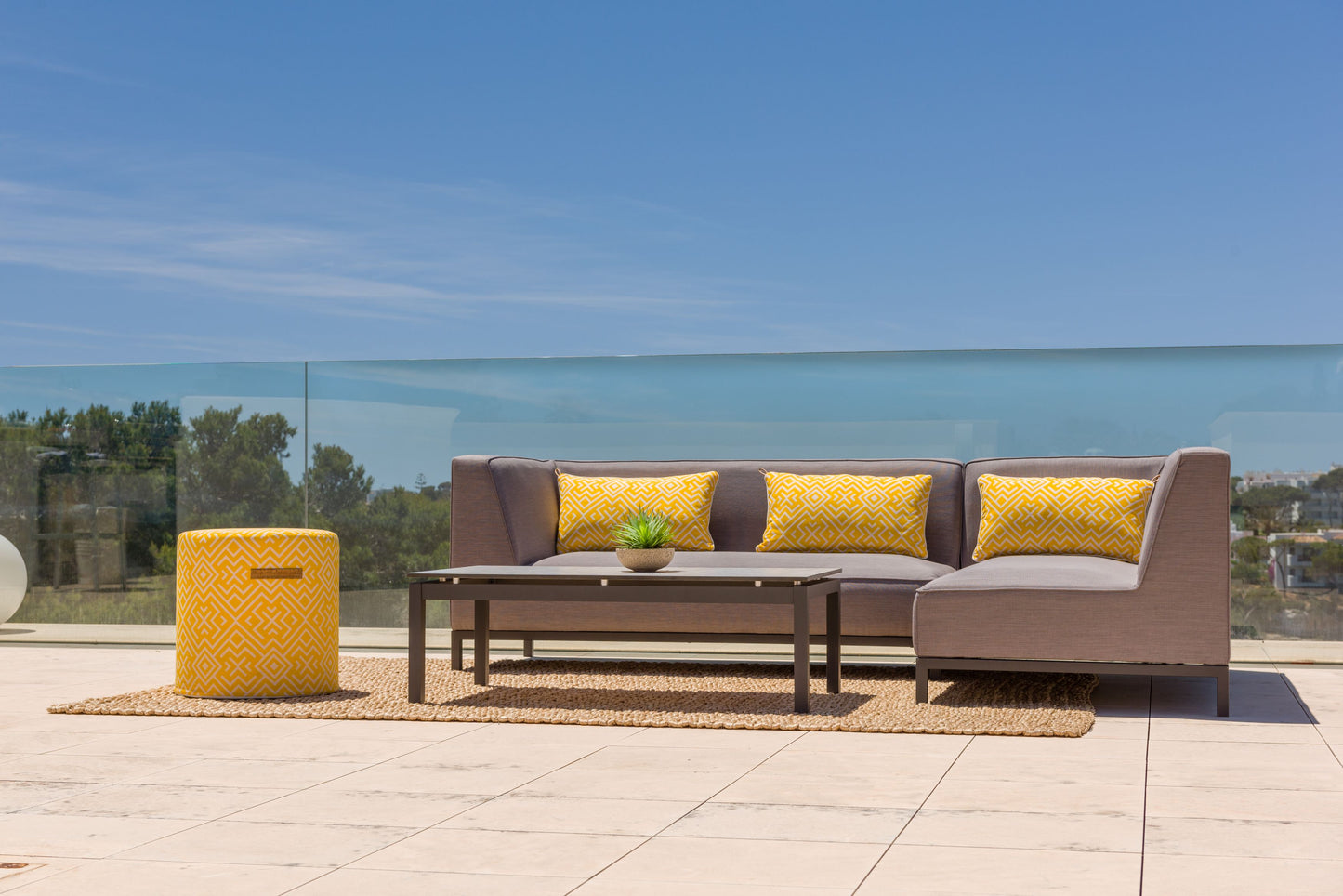 Ruby Square Coffee Table Die-Cast Aluminum