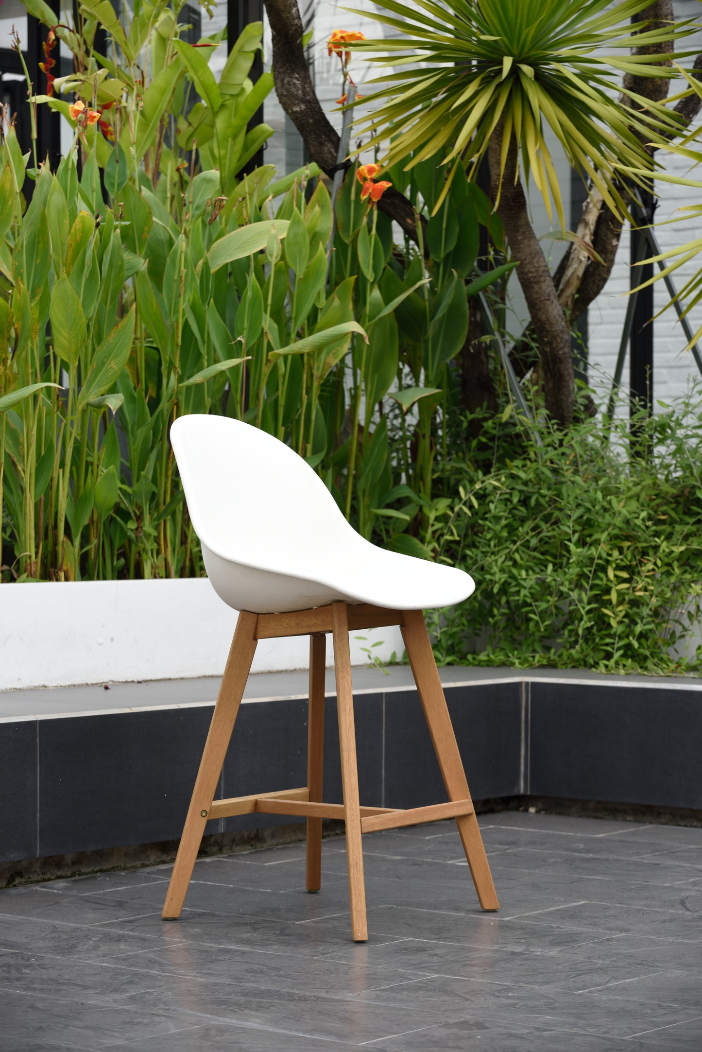 Concarneau Side Stool White Chair