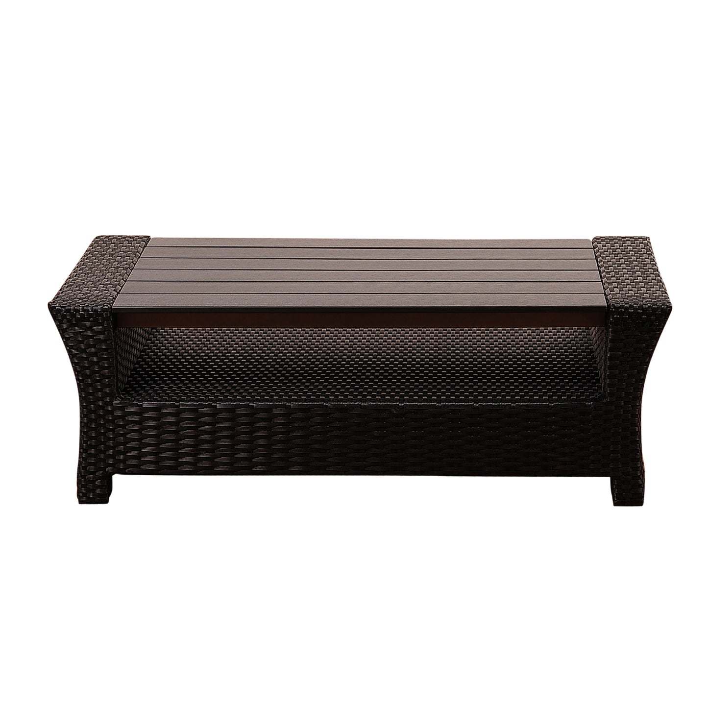 Saigon Aluminum and Wicker Coffee Table