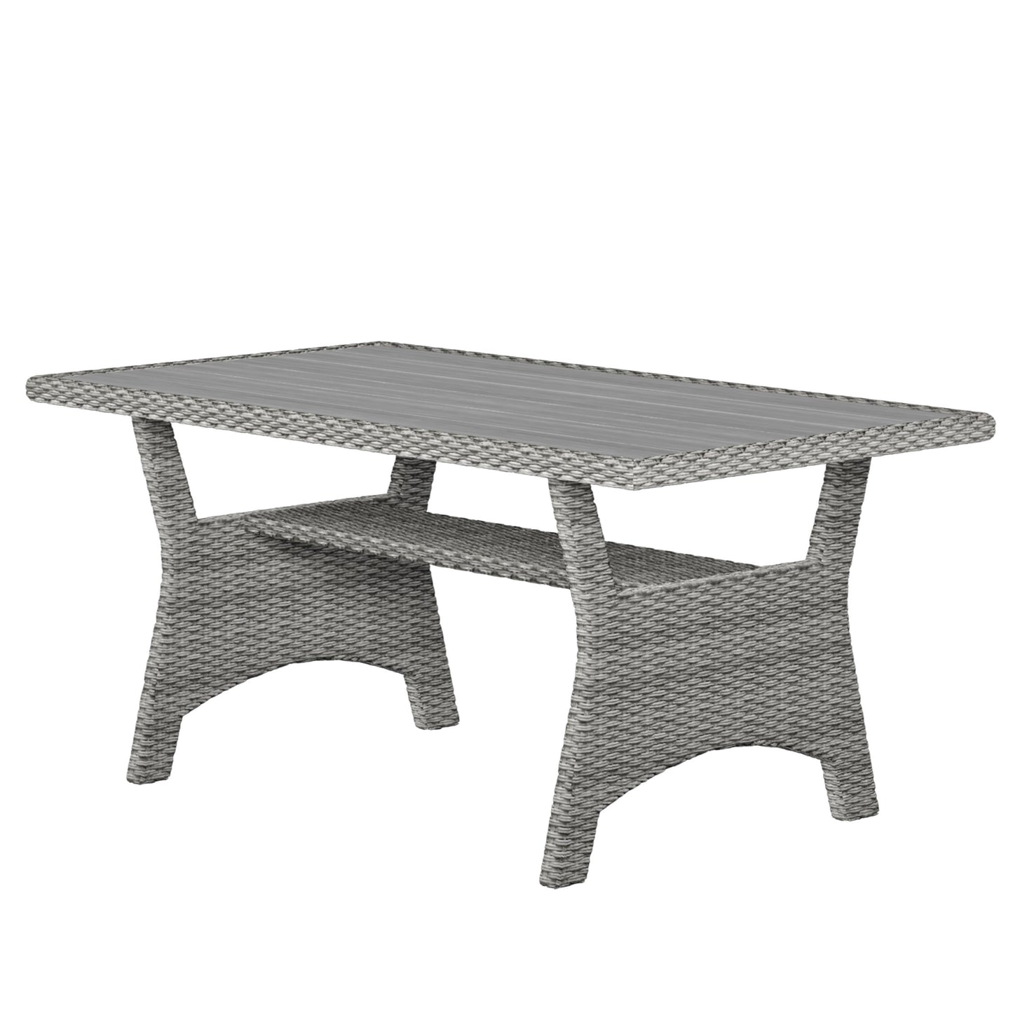VINH Aluminum and Wicker Table