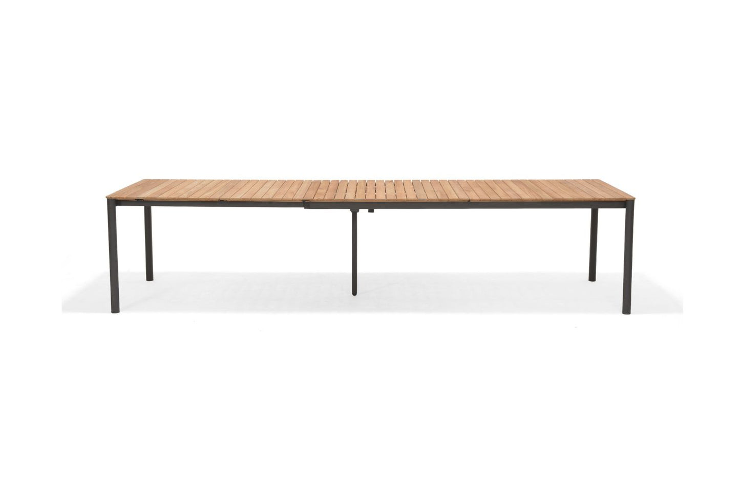 Topaz Rectangular Extendable Aluminum & 100% FSC Teak Wood Dining Table