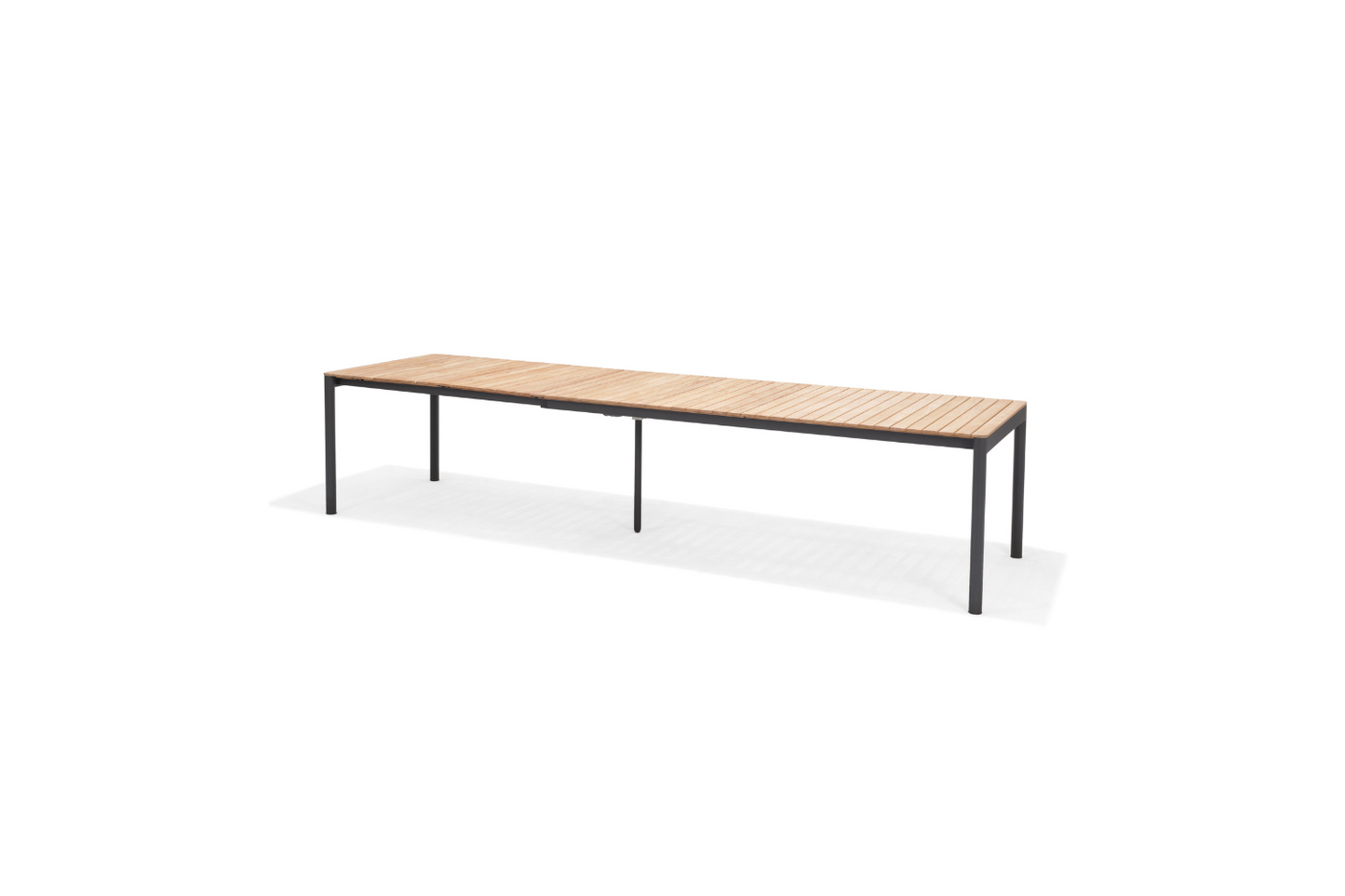 Topaz Rectangular Extendable Aluminum & 100% FSC Teak Wood Dining Table