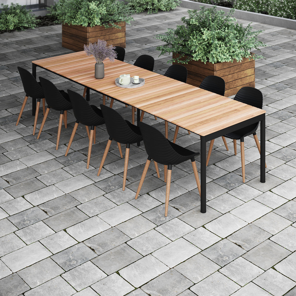 WAS $3299 NOW $2599 *BRAND NEW* 9 Piece Rectangular Extendable 100% FSC Certified Teak Wood Outdoor Dining Set
