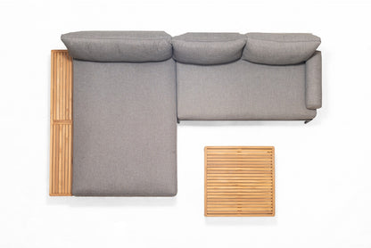 Topaz Aluminum Grey Seater Sofa
