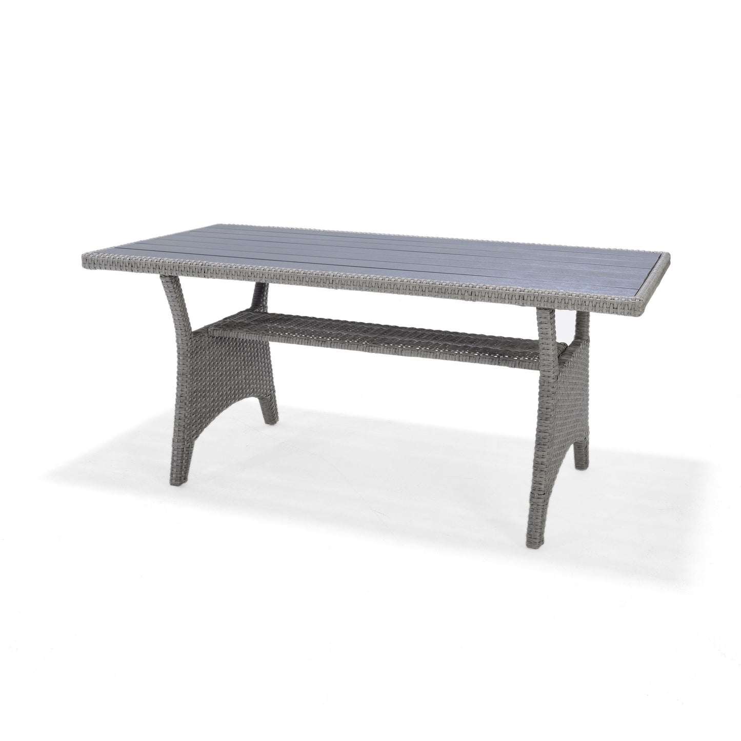 VINH Aluminum and Wicker Table