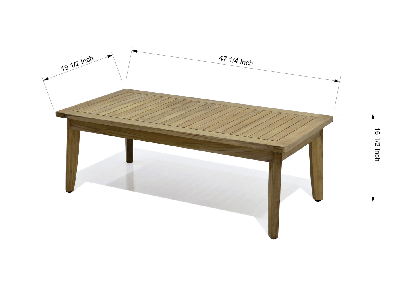 Yuni Teak Wood Rectangular Coffee Table