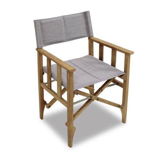 Zircon Teak 100% FSC Certified Solid Wood Taupe Arm Chair
