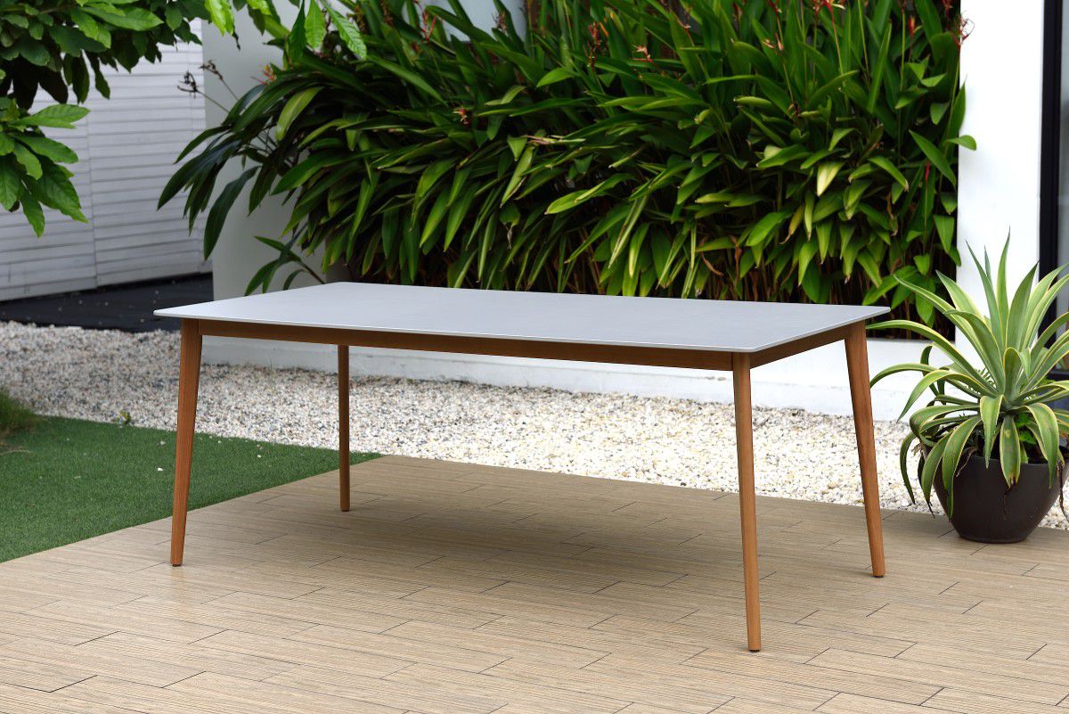 WAS $459 NOW $229 *BRAND NEW* Rectangular 100% FSC Certified Solid Wood Table | Ideal Furniture For Outdoor