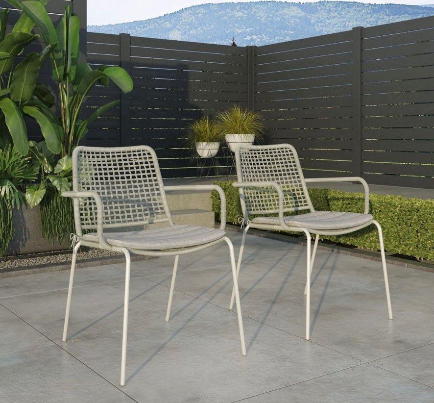 WAS $1699 NOW $1077 *BRAND NEW* 9 Piece Wicker/Rope Outdoor Rectangular Dining Set