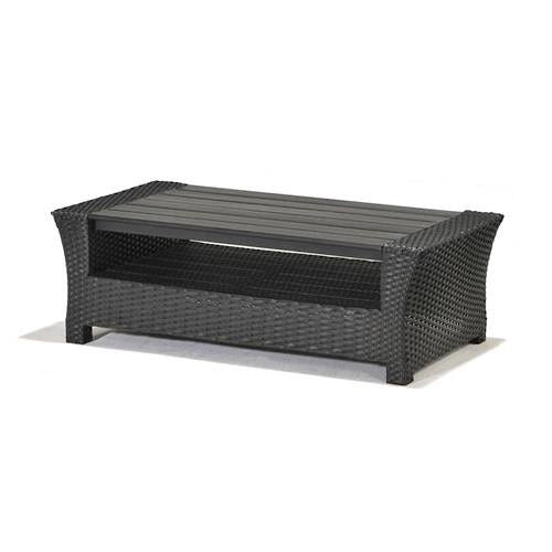 WAS $199 NOW $99 *BRAND NEW* Coffe Table Black Synthetic Wicker Patio | Ideal Furniture For Outdoor