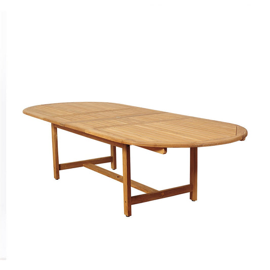 Dian Teak 100% FSC Solid Wood Extendable Oval Deluxe Table