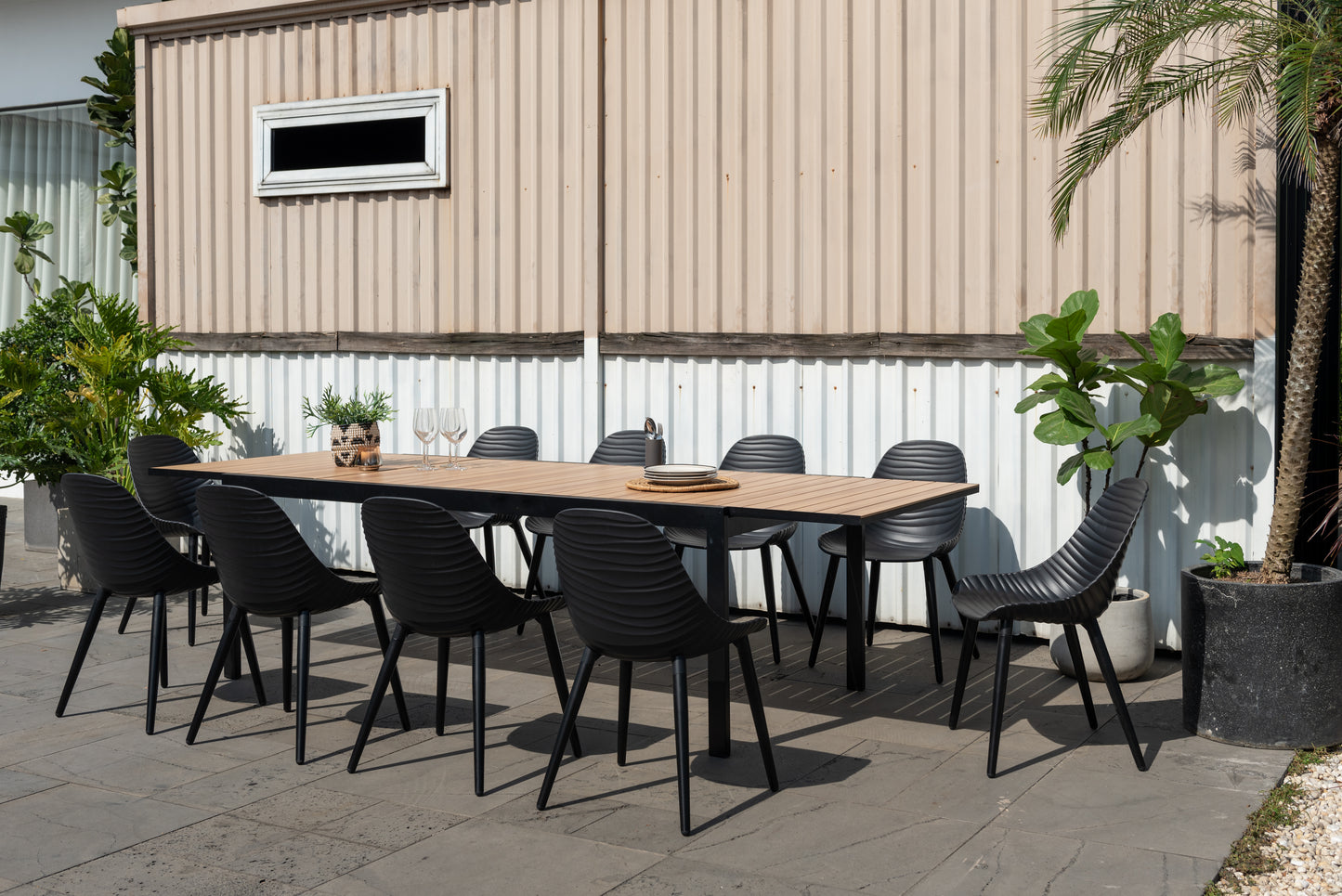 WAS $2999 NOW $2299 *BRAND NEW*  11 Piece Rectangular Extendable Die-Cast Aluminum Outdoor Dining Set