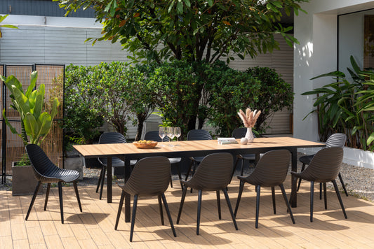 WAS $2999 NOW $2299 *BRAND NEW*  11 Piece Rectangular Extendable Die-Cast Aluminum Outdoor Dining Set