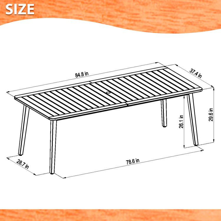 WAS $399 NOW $199 *BRAND NEW* Rectangular 100% FSC Certified Solid Wood Table | Ideal Furniture For Outdoor