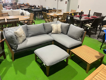 WAS $1799 NOW $899 OPEN BOX (never used) Barry 4 Piece 100% FSC Certified Solid Wood Seating Set