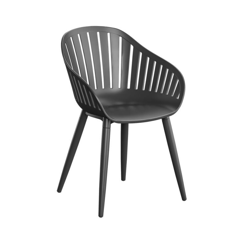 Cannes Aluminum Black Dining Chair
