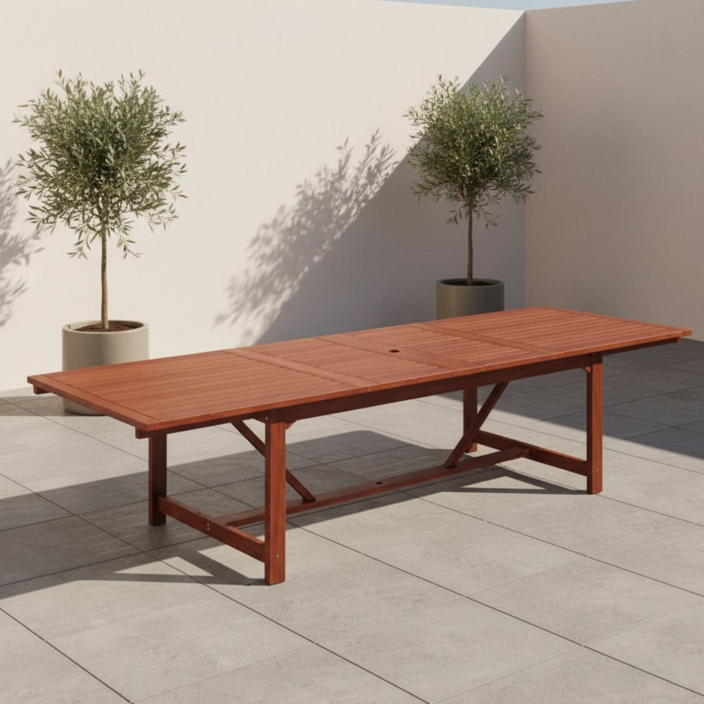 Leyland Deluxe Solid Wood Rectangular Extendable Table