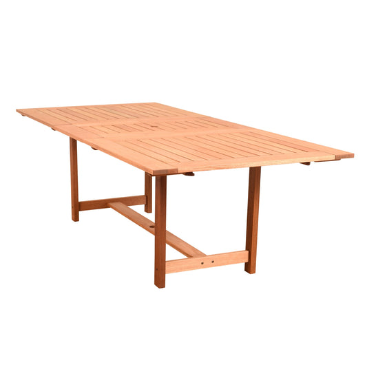 Grand Milano 100% Solid Hardwood Extendable Rectangular Dining Table