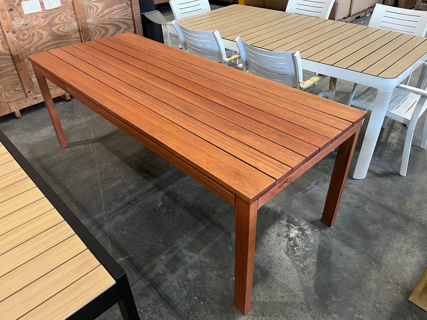 WAS $799 NOW $299 *BRAND NEW* OPEN BOX Rectangular 100% FSC Certified Solid Wood Outdoor Dining Set